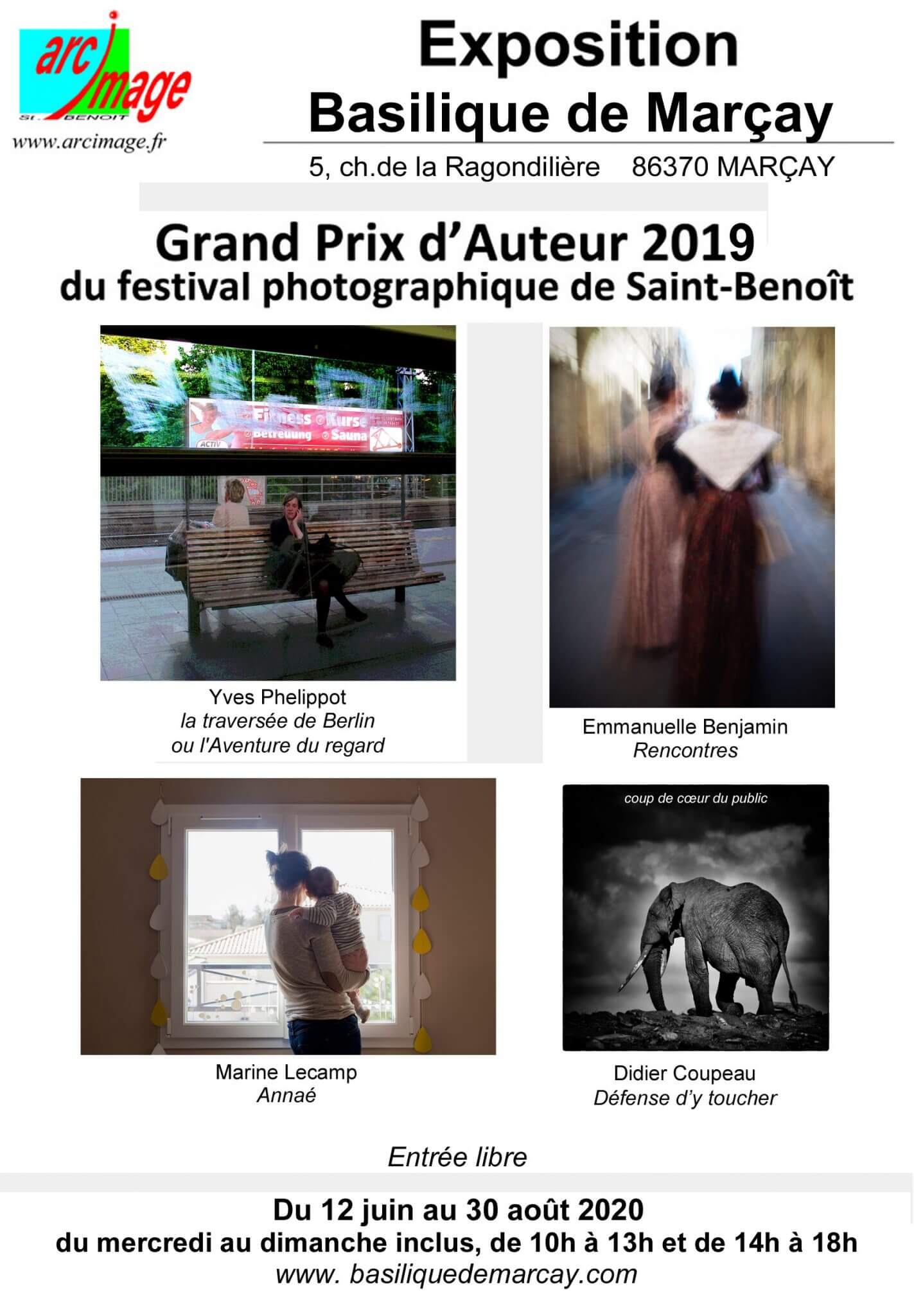 « arc’image » présente:  les photographies des lauréats 2019 du Grand Prix d’auteur du Festival photographique de Saint Benoît,